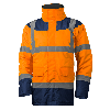 Coverguard - Parka HV matelassée orange bleu marine KETA