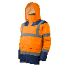 Coverguard - Parka HV matelassée orange bleu marine KETA