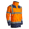 Coverguard - Parka HV matelassée orange bleu marine KETA