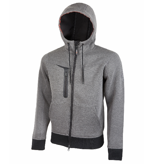 U-Power - Sweat-shirt zippé gris Stretch TASTY U-Power - Sweat-shirt zippé gris Stretch TASTY-Lire la description