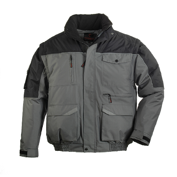 Coverguard - Blouson 2 en 1 gris noir multi-poches RIPSTOP Coverguard - Blouson 2 en 1 gris noir multi-poches RIPSTOP-Lire la description