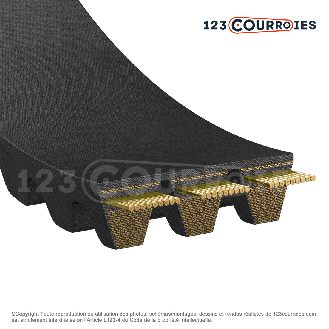 Courroie Quad Power 4 Powerband 2-XPZ1650-Lire la description