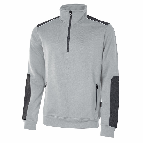 U-Power - Sweat-shirt gris clair semi zippé CUSHY-Lire la description