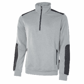 U-Power - Sweat-shirt gris clair semi zippé CUSHY-Lire la description
