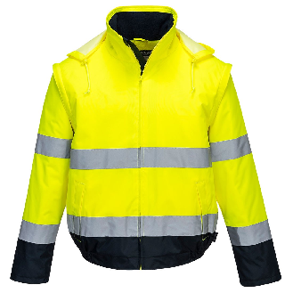 Portwest - Blouson HV 2-en-1 HV doublé polaire - C464-Lire la description