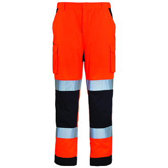 Coverguard - Pantalon HV orange bleu marine PATROL-Lire la description