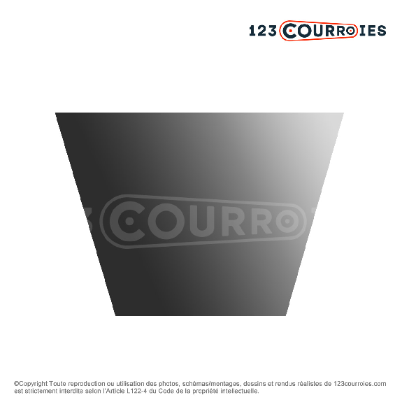 Courroie trapézoïdale polyuréthane Polyflex 3M375-Lire la description