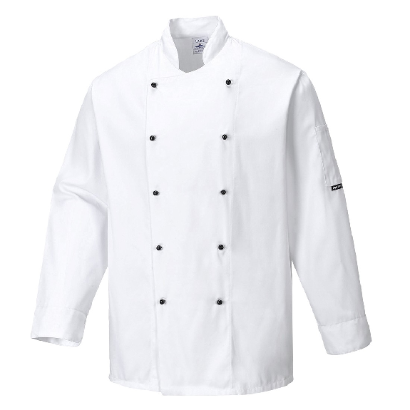 Portwest - Veste de cuisine manches longues et poignets réversibles Portwest - Veste de cuisine manches longues et poignets réversibles-Lire la description
