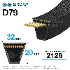 Courroie trapézoidale lisse VB D 2075 Ld / 32 x 2000 Li D79