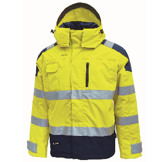 U-Power - Parka imperméable jaune haute visibilité DEFENDER-Lire la description