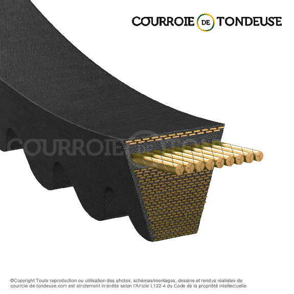 Courroie trapézoidale crantée Conti V FO PIONEER XPZ1687 Ld / 3VX666-Lire la description