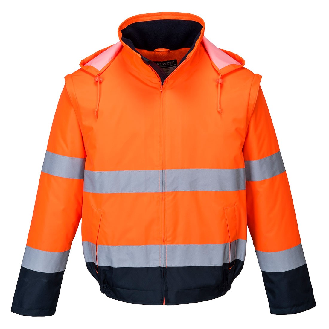 Portwest - Blouson HV 2-en-1 HV doublé polaire - C464-Lire la description