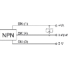 Commutateur de précision M8x28mm NPN NO FP=75g 24Vdc Câble 0,8m