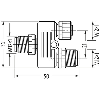Coupleur en T M12B Mâle Droit 5p/Fem-Mâle Droit 5p Profibus Blindé