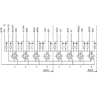 Répartiteur 8xM12 5p; Câble PUR 15,0m ATEX Zone 2 et 22-Lire la description