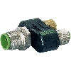 Coupleur en T SlimLine M12-Mâle 4p/2xM08 Fem 3p
