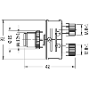 Coupleur en T SlimLine M12-Mâle 4p/2xM08 Fem 3p