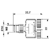 Coupleur en T M08Ax2 Fem Droit 3p/M08A Fem Droit 4p
