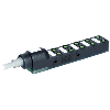 Répartiteur 10xM8 4p; Câble PUR 20x0,34+2x0,75 Noir Cpc, 5m