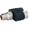 Coupleur en T Nano M08 Mâle 4p/2xM08 Fem 3p