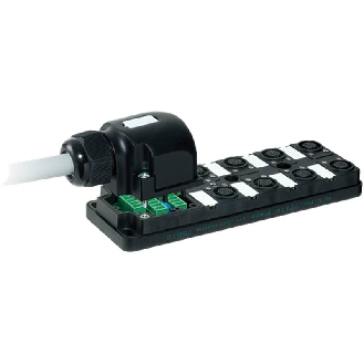 Répartiteur 8xM12 4p LED PNP; Câble PUR/PVC UL/CSA 8x0.34+3x075, 5m-Lire la description