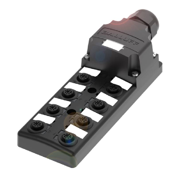 Répartiteur 8xM12 Fem 5p PNP / Bornes à vis/fiche via PE-Lire la description