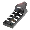 Répartiteur 8xM12 Fem 5p PNP / Bornes à vis/fiche via PE
