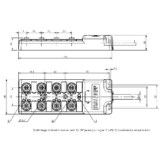 Répartiteur 8xM12 Fem 4p PNP / Câble PUR Cpc 15m-Lire la description