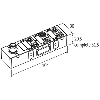Répartiteur 6xM8 3p / M12 12p