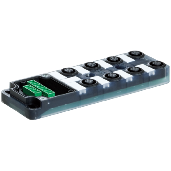 Repartiteur Exact12 8xM12, 4 poles, PNP, LED, nu sans connecteur-Lire la description