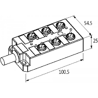 Répartiteur 6xM12 5p LED PNP; Câble PUR/PVC 12x0.34+3×0.7, 5m-Lire la description