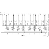 Répartiteur 8xM12 5p LED PNP; M23 19p