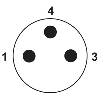 Coupleur en T M08A Mâle Droit 3p/2x M08A Fem Droit 3p (parrallèle)