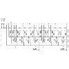 Répartiteur 4xM12 5p LED; M23 19p