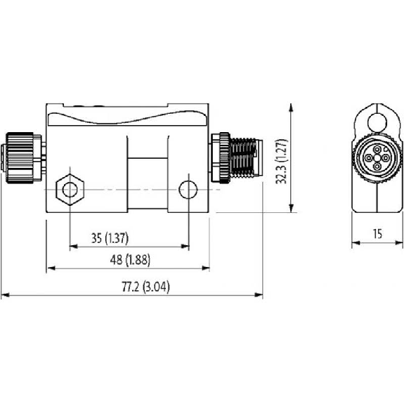 Convertisseur analogique IO-Link AI I 4…20mA, M12, droit-Lire la description