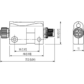 Convertisseur analogique IO-Link AI I 4…20mA, M12, droit-Lire la description