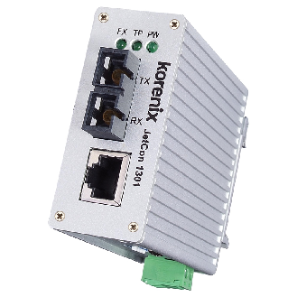 Industrial 1-port 10/100TX plus 100FX converter, SC/multi mode 2KM-Lire la description