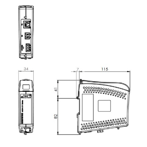 Conv. média 10/100 BaseTX (RJ45)100 BaseFX, mm 2km Conv. média 10/100 BaseTX (RJ45)100 BaseFX, mm 2km-Lire la description