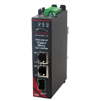 Convertisseur média 3p 2xRJ45 Gigabit, 1xFIBRE SFP Gigabit-Lire la description