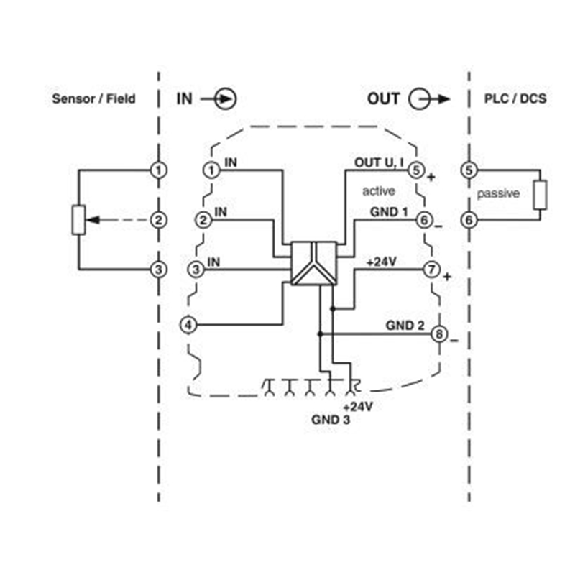 Convertisseur potentiomètre, entrée 100 à 100 kOhm, sortie analogique-Lire la description