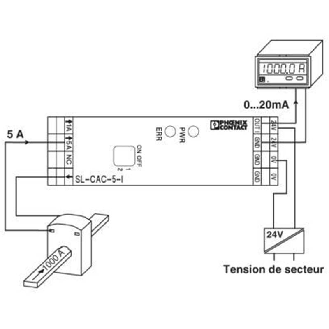 Convertisseur de courant pour 1 A et 5 A AC / 0 à 20 mA ou 4 à 20 mA-Lire la description