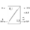 Convertisseur Entrée 0-10V Sortie 0-10V/20mA Alim. 20-30VDC, Ressort