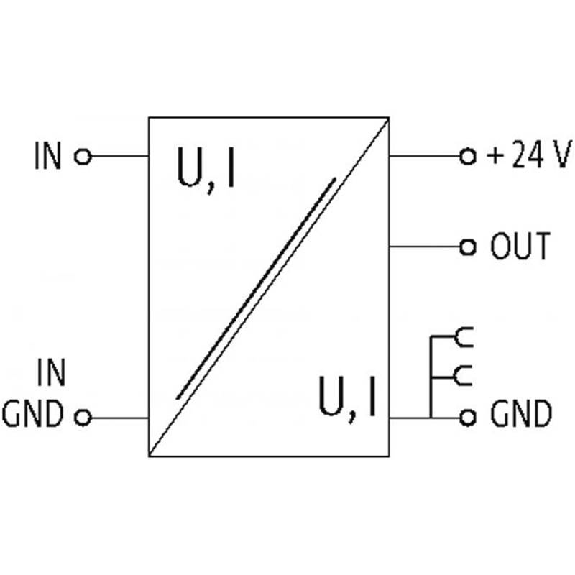 Convertisseur Entrée 0-10V Sortie 0-10V/20mA Alim. 20-30VDC, Ressort-Lire la description