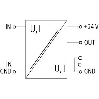 Convertisseur Entrée 0-10V Sortie 0-10V/20mA Alim. 20-30VDC, Ressort-Lire la description