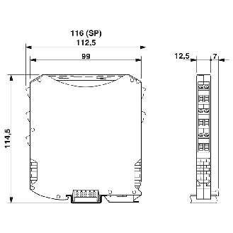 Convertisseur-isolateur galvanique, 3 voies configurable 0-10V/4-20mA-Lire la description