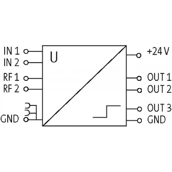 Comparateur de tension IN: 2 x 30VDC/OUT: 3 x 24V/0,7A, bornes à vis-Lire la description