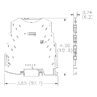Convertisseur programmable entrée univ. 3 voies alim 19-30Vdc-Lire la description