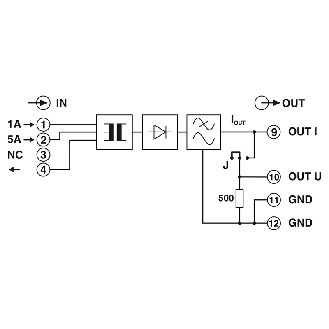 Convertisseur de courant 0..1A AC/0..5A AC / 0..10 V/0..20mA-Lire la description