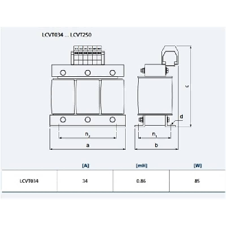 Inductance de ligne 1x230VAC / 3x400VAC - 34A-Lire la description