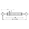 Tendeur M6 DIN 1480, réglable de 145 mm à 225 mm